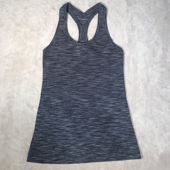 Lululemon Cool Racerback II Nulu Wee Are From Space Dark Carbon Ice Grey size 4 - Picture 3 of 9